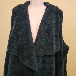 Oddy Dark Green Soft Cozy Vest Cardigan 1XL